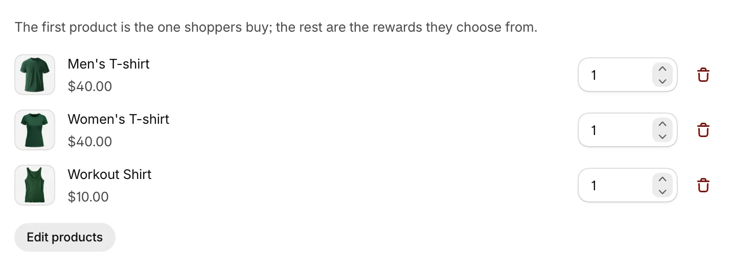 The product shoppers buy, followed by the rewards