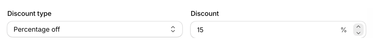 A 15% bundle discount