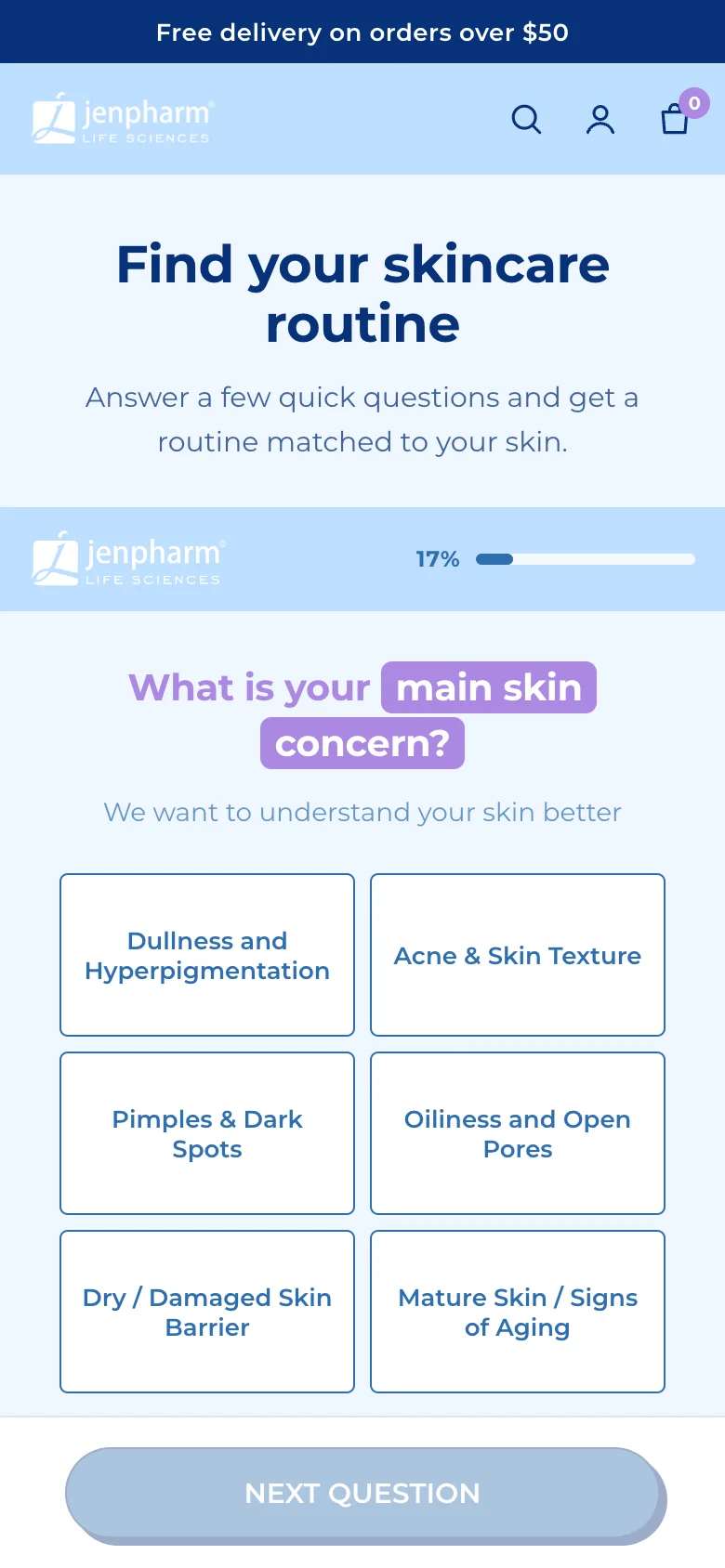 The same page on a phone