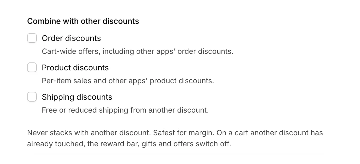 Combine with other discounts